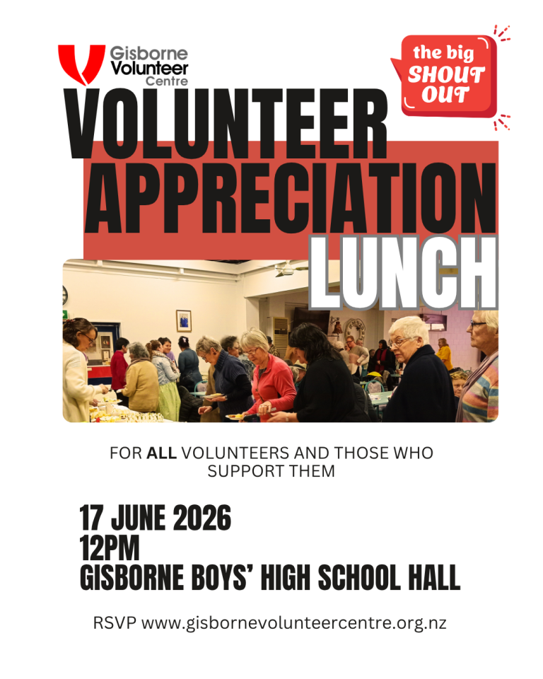 Image for Volunteer Appreciation Lunch - Gisborne