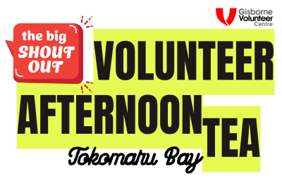 Volunteer Afternoon Tea - Tokomaru Bay