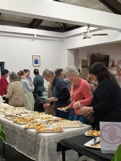Volunteers enjoy morning tea at Gisborne RSA